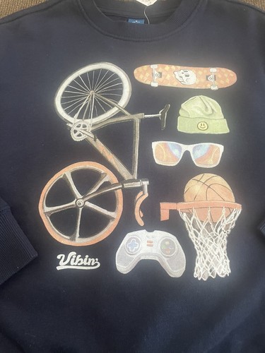 NWT Boys Old Navy Jeans and Sweatshirt Size 6 & 6/7 Blue - Picture 2 of 5