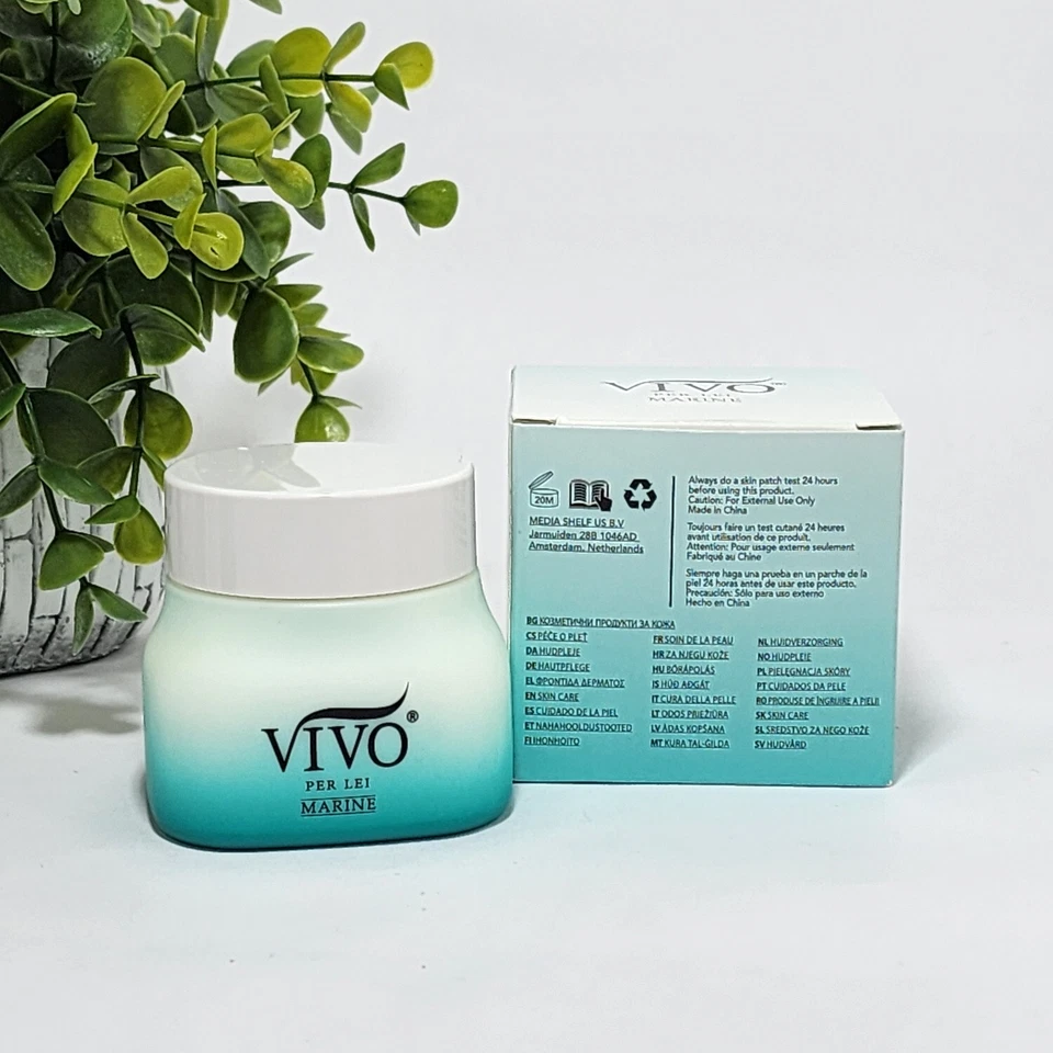 Marine Ultimate Crema Manteca de Karité Aceite de Escualano Ácido Láctico 1.76 OZ ~ Vivo Per Lei Foto 4 de 4