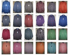 NWT CHAPS long sleeve Woven Casual Button-Front shirt Colors mens Cotton Blend