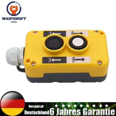 COP2B Crane Button Switch Heckplatte Staubdicht Regenfest Kunststoff Gelb 250V