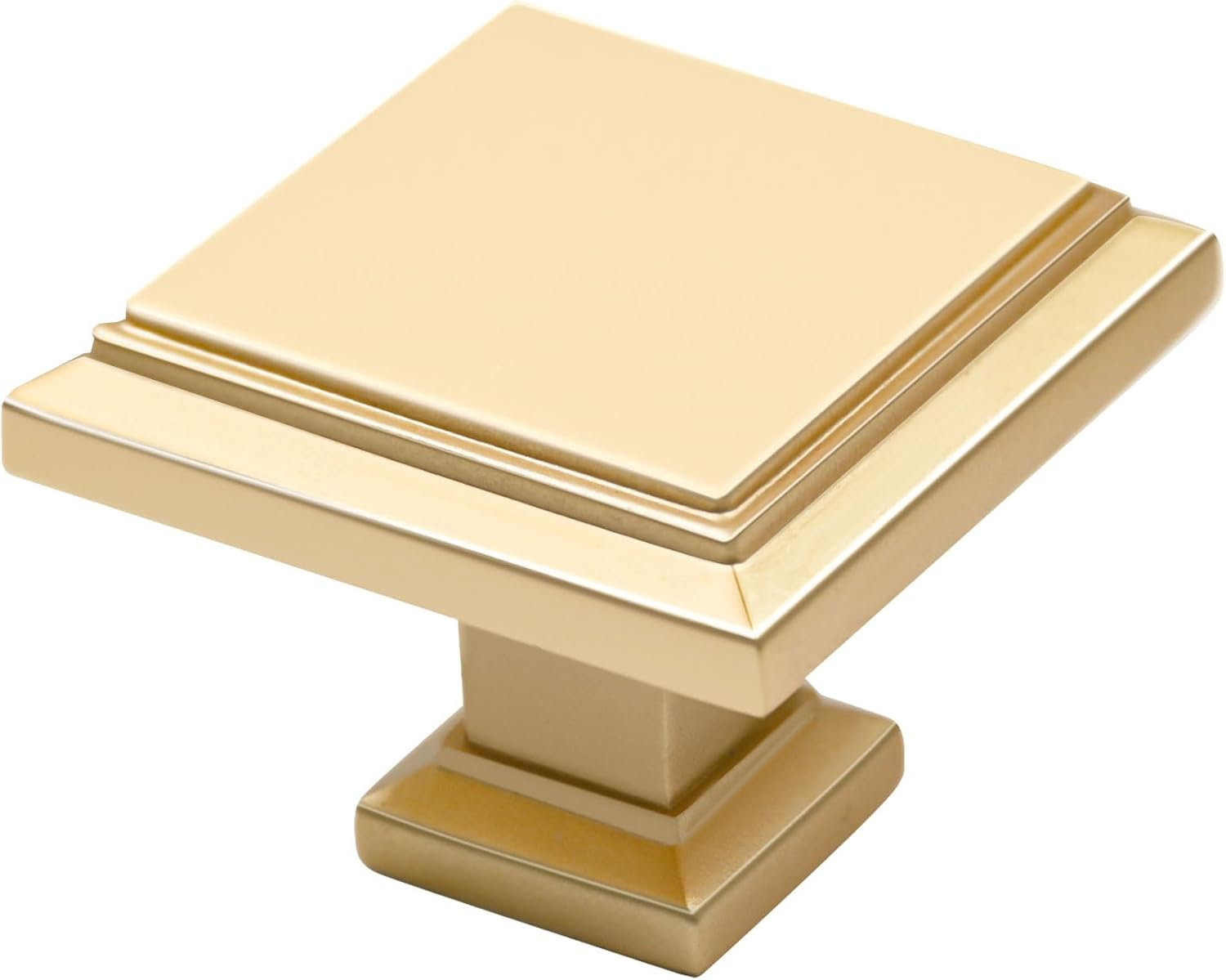6 Pack Matt Gold Cabinet Knobs, 1.3 Inch(32Mm) Kitchen Cabinet Hardware Rectangl