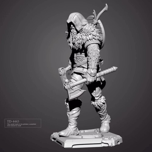 1/35 resin figures model Fantasy Stone Axe Veteran unassembled unpainted - Picture 4 of 5