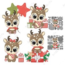 Christmas Baby Reindeer Metal Cutting Dies Scrapbooking Card Making Craft