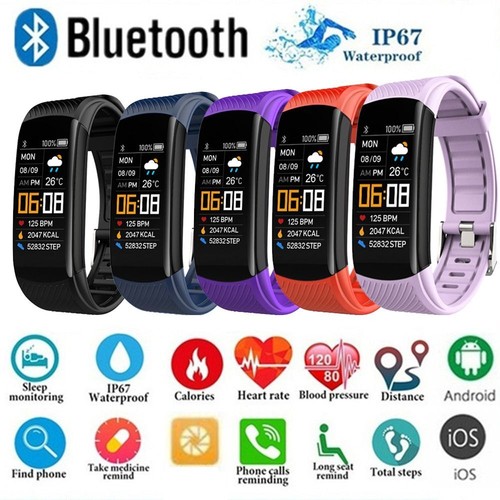Blood Pressure Smart Bracelet Watch Smartwatch for Android IOS/Women Men