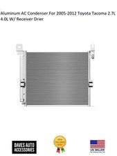 Aluminum AC Condenser For 2005-2012 Toyota Tacoma 2.7L 4.0L W/ Receiver Drier
