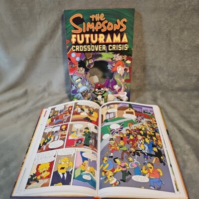 The Simpsons Futurama Crossover Crisis by Matt Groening Hardback Book With Comic