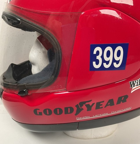 Vintage Arai Signet/s Motorcycle Helmet Large 59-60 Glossy Red Full Face - Picture 13 of 19