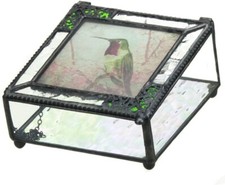 J. Devlin Slanted Glass Photo Keepsake Box 4" x 4"
