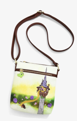Loungefly Disney Tangled Tower Scene Crossbody Bag Rapunzel Pascal