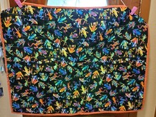 Handmade and Machine Sewn Tree Frog Baby Crib Quilt Lap Quilt Multicolored Frogs