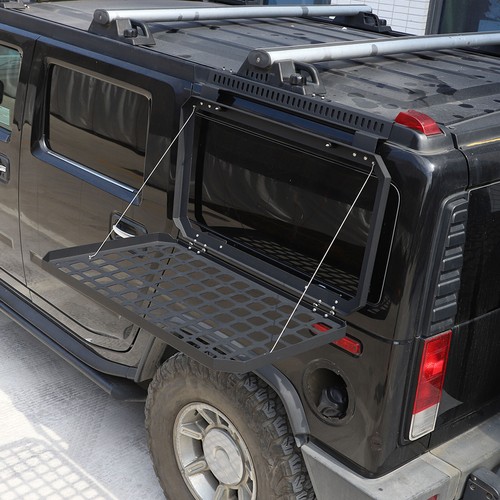 For Hummer H2 SUV 2003-2009 Aluminum Car Left Rear Window Fold Table Molle Rack - Picture 7 of 12
