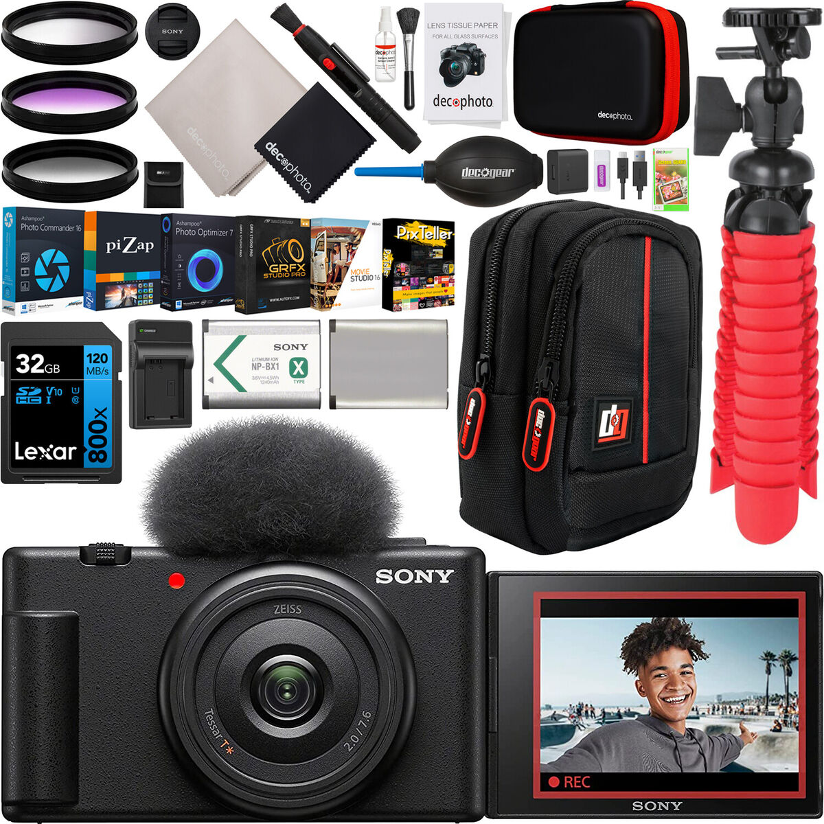 Sony ZV-1F Vlog Camera with 4K Video for Content Creators &Vloggers Black  Bundle 27242926288