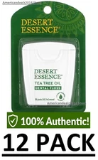 12 PACK - Desert Essence, Tea Tree Oil Dental Floss, Waxed, 50 Yds EACH