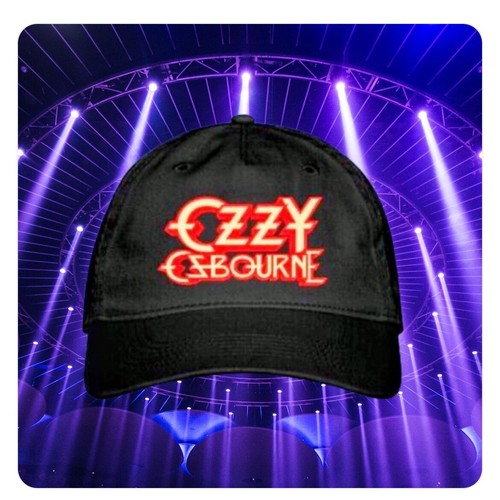🤘Ozzy Ozbourne Adjustable Baseball Cap Hat Heavy Metal Black Sabbath Rock Music