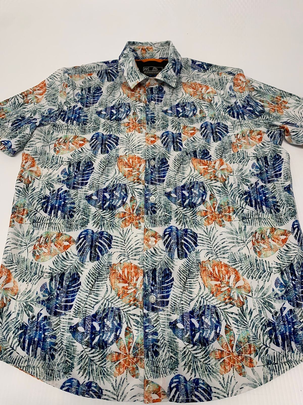 PZ Motion Point Zero Button Down Shirt Short Slee… - image 1