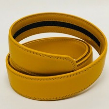 1 3/8 inch 3.5 cm Belt Mustard Strap Automatic Ratchet Buckles Belt STRAP ONLY
