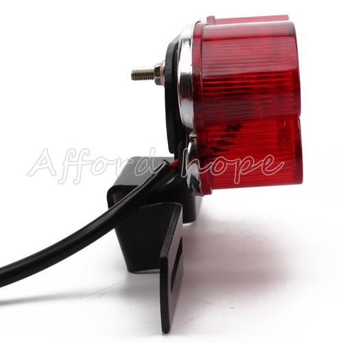 Taillight Brake Light License Plate Red Lens Stop Light+Iron Stand Universal Fit - Imagen 7 de 8