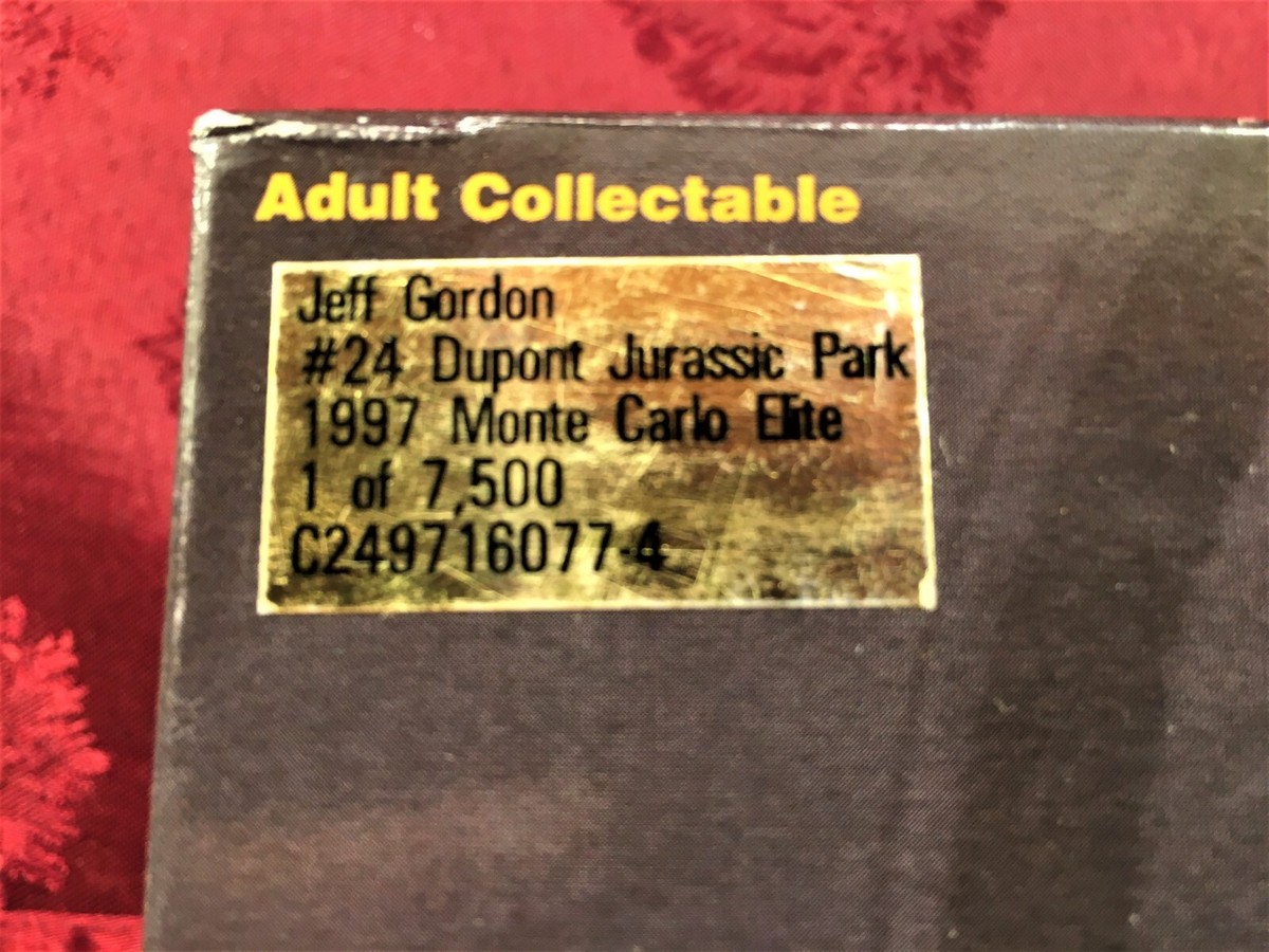 JEFF Gordon 24 Dupont Jurassic Park Lost World 1997 RCCA 1/24