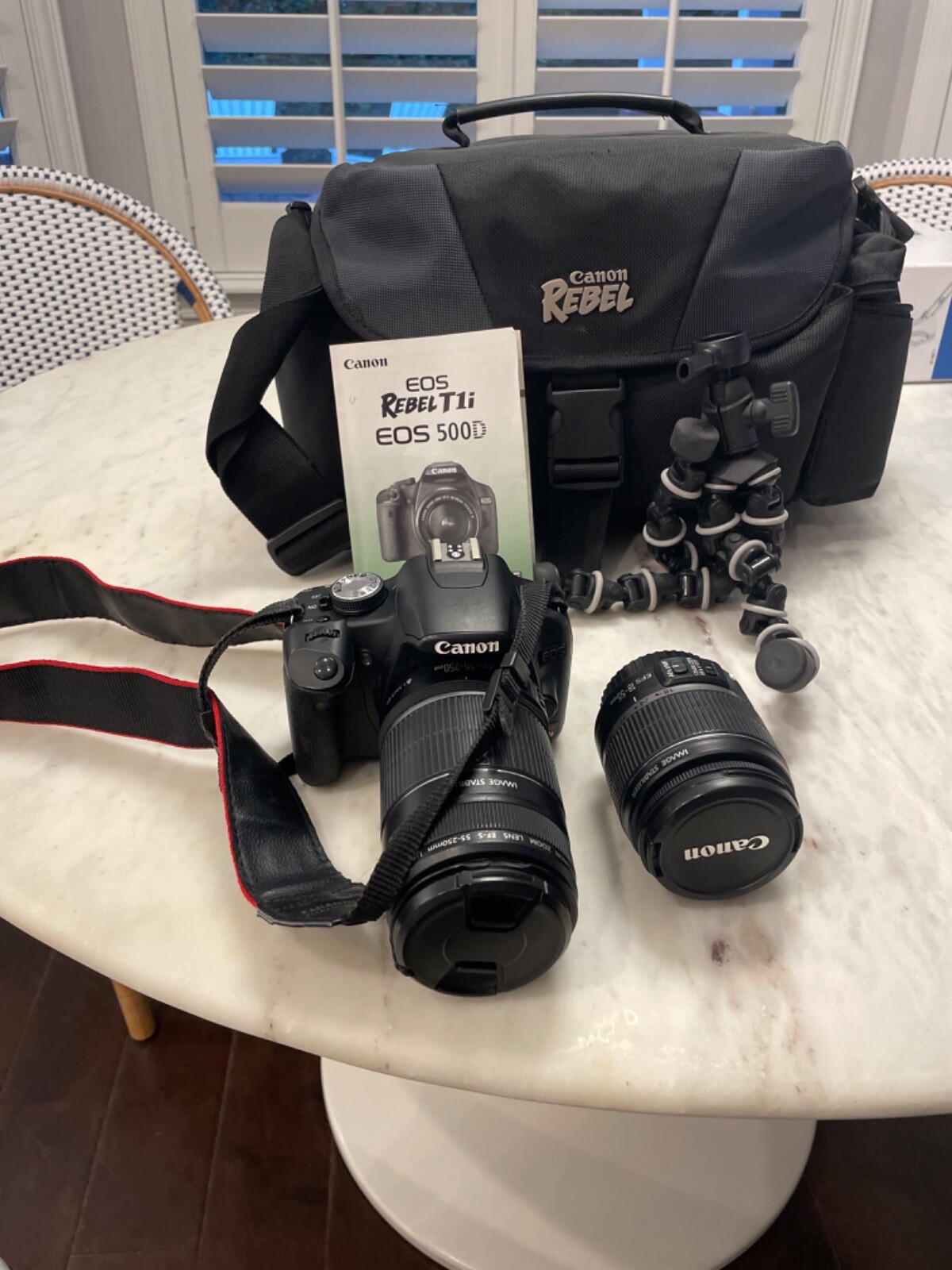 cannon rebel T1i with case eBay