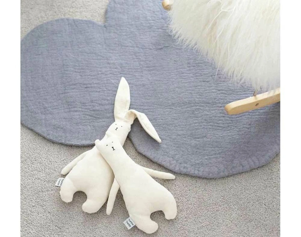 Детский ковер, серый облачный ковер, детский напольный коврик декор шерсть, БОЛЬШОЙ - Изображение 3 из 4