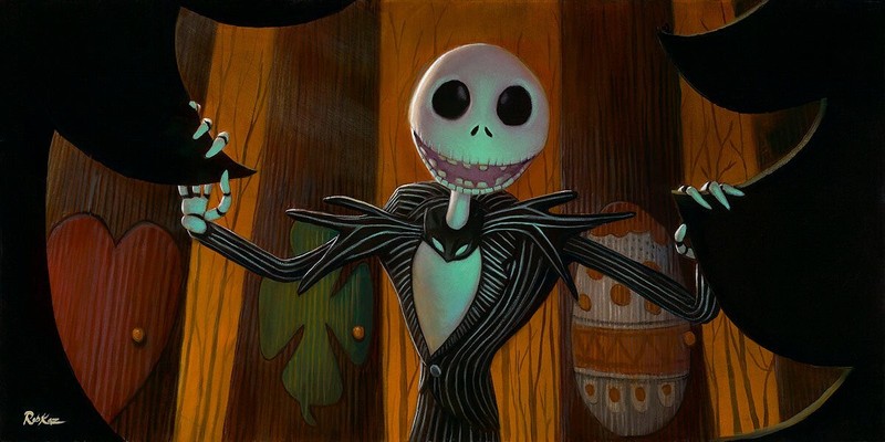 Nightmare b4 Christmas Jack Disney Fine Art Rob Kaz Signed Lt Ed 195 What's This