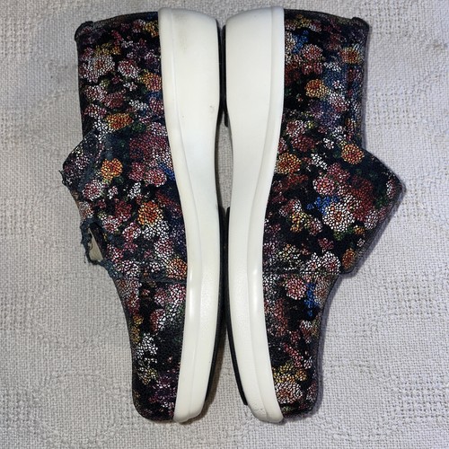 Zapatos informales Alegria para mujer talla 37 EE. UU. 6 medianos multicolor cuero correa cruzada - Imagen 5 de 12
