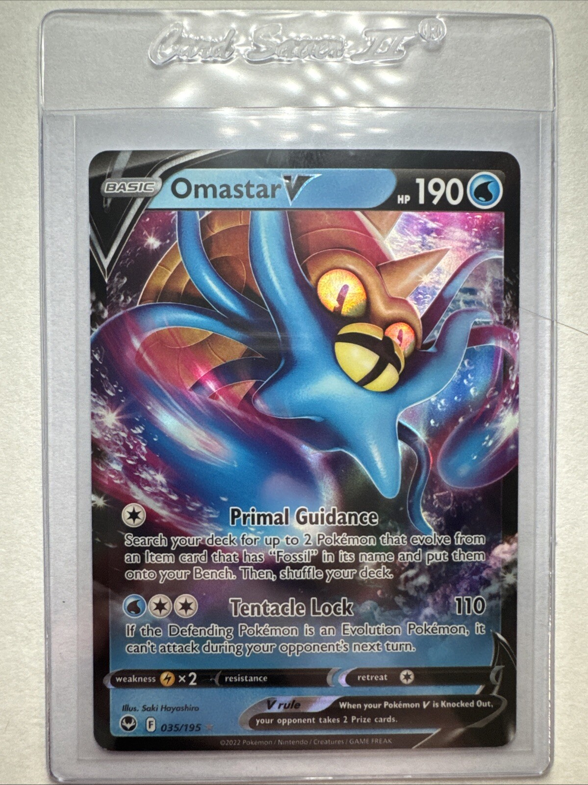 Omastar V - 035/195 Silver Tempest Ultra Rare Pokemon - NM/MINT