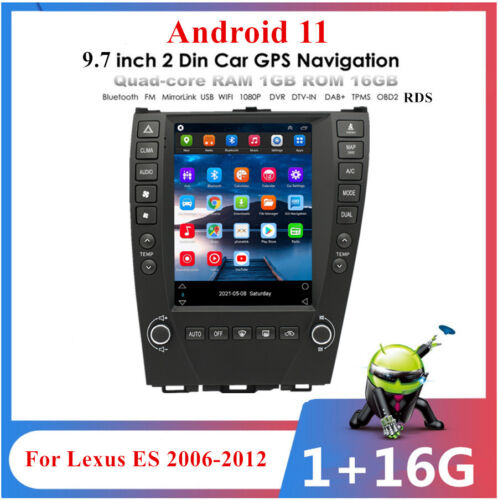 9.7'' Android 11 Car Stereo Radio Head Unit GPS For 2006-2012 Lexus ES330 ES350 - Picture 4 of 12