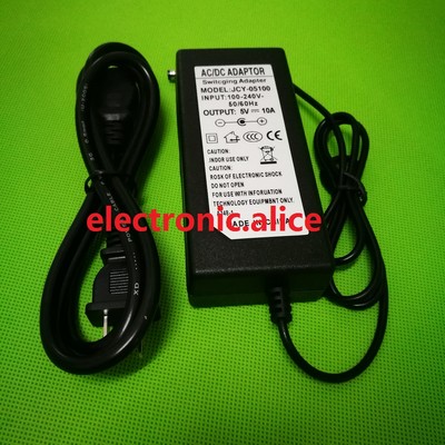 AC 100V-240V Converter Adapter DC 5V 10A 50W Power Supply Charger DC 5.5mm
