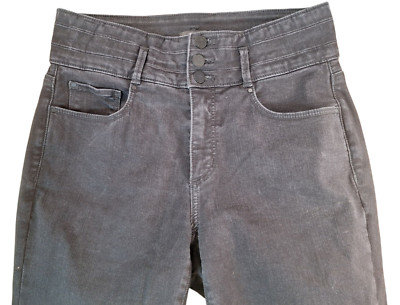 Ann Taylor Stretch Jeans Womens Size 6 (31-38Wx28.5L) Skinny Curvy Fit Black