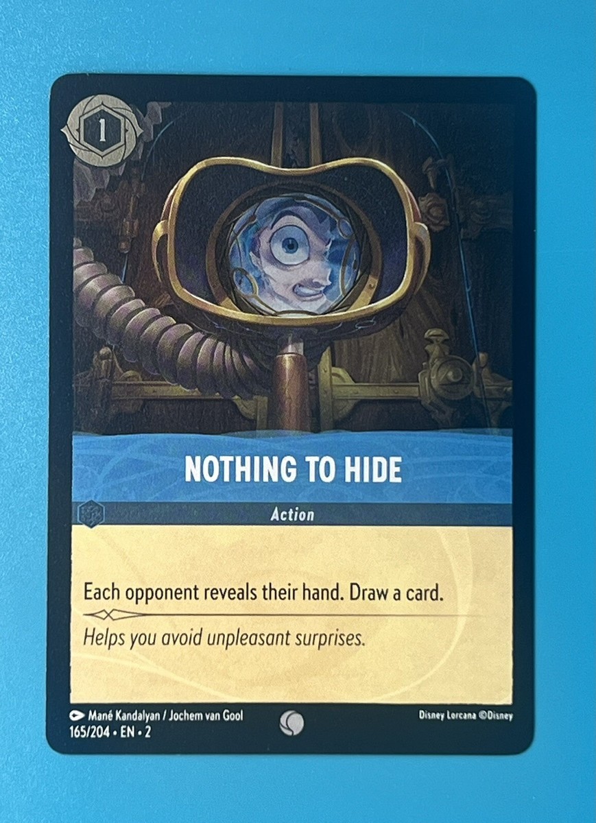nothing to hide lorcana card LORCANA FR Card