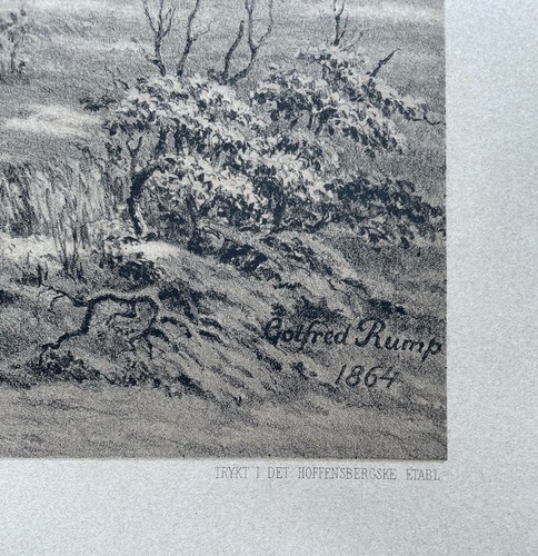 Antique Printmaking After Gotfred Rump 1816-1880 Wintermorgen IN Denmark - Picture 10 of 12
