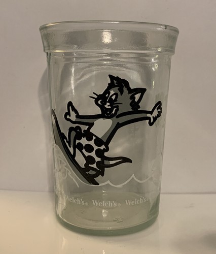 Vintage 90s Set Of 3 Welch’s Tom and Jerry Juice Glasses Surf Kite Roller Blade - Picture 2 of 10