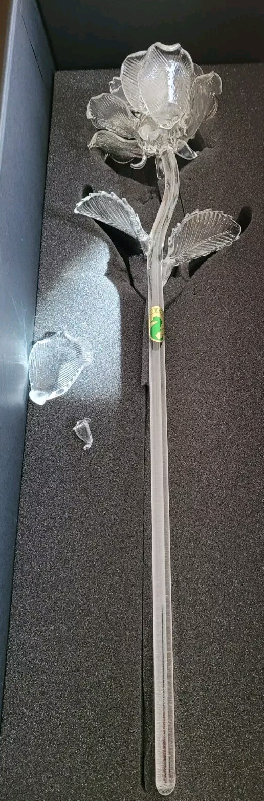 waterford Crystal Rose Stem. Damaged see photos