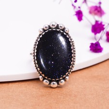 Blue Sunstone Gemstone 925 Sterling Silver Ring Jewelry Gift For All Friends