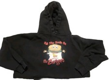 YOUTH In-In-Out Black Hoodie MEDIUM 8 Hamburger FAST FOOD In n Out