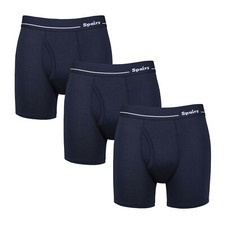 Mens Boxer Shorts Keyhole Bamboo Plain Striped Bright 3 Pack S,M,L,XL,XXL Spairs