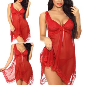 Sexy Lingerie Women Lace Sleepwear Babydoll Underwear Nightwear G-string Panty