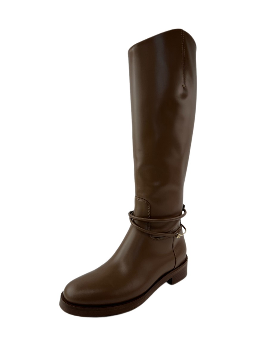 Max Mara Women's Vicuna Blanca Zipper Leather Knee Boots Max Mara Women's Vicuna Blanca Zipper Leather Knee Boots