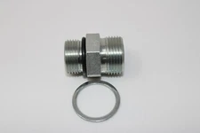 New 1/2" Flat Face x 18 MM Metric Port Adapter w/ Oring & Washer 6068-08-18
