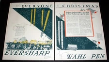 1923 OLD MAGAZINE PRINT AD, EVERSHARP WHAL PENS, FOR EVERYONE FOR CHRISTMAS!