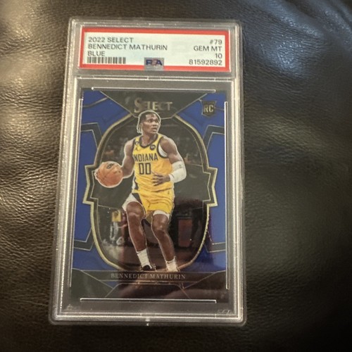 Select Bennedict Maturin #79 2022 azul radiocontrol novato PSA 10 gemas como nuevo Indiana Pacers - Imagen 2 de 11