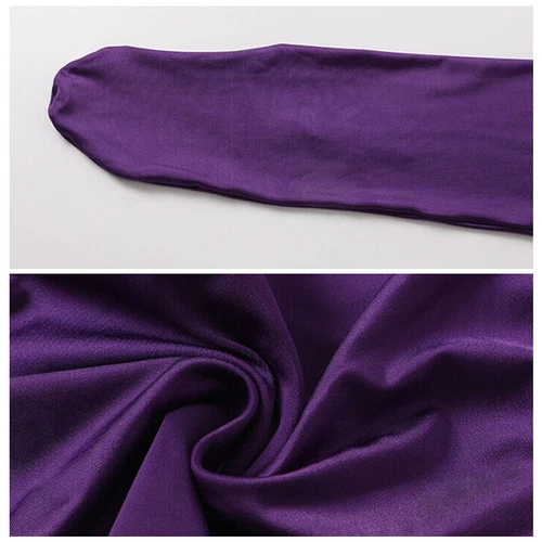 Women Shiny Glossy Seperated 2 Legs Pantyhose Open Crotch Sports Yoga Stockings - Picture 13 of 27