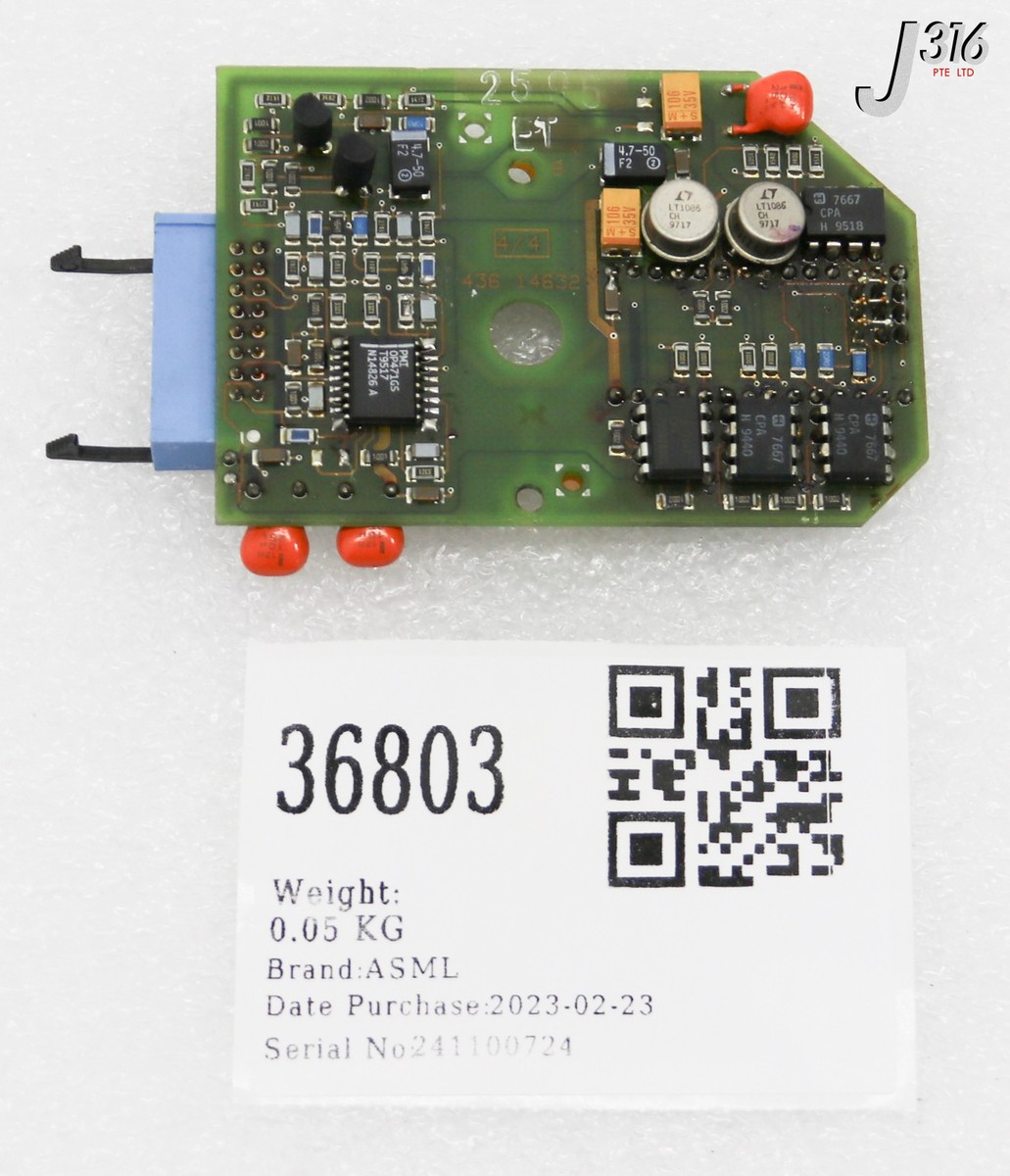 36803 ASML PCB ASSY 4022.436.1070 | eBay