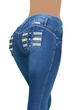 High Waist Stretch Push-Up Colombian Style Levanta Cola Skinny Jeans LA-069