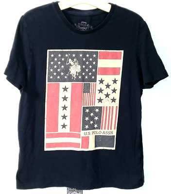 US Polo Assn Flag T-Shirt XL Excellent+ Condition USPA