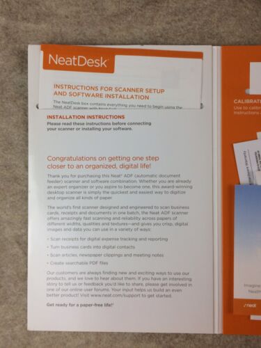 Neat NeatDesk ND1000 Document Receipt Business Card Scanner w Cables