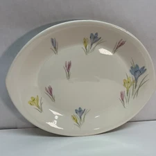 MCM ROLF FROYLAND FIGGJO FLINT 14” Serving Platter CROCUS Flower *VTG Norway