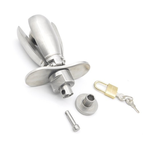 Stainless Steel Chastity Speculum Spreader Restraint Clamp Dilator Expander BDSM - Picture 40 of 41
