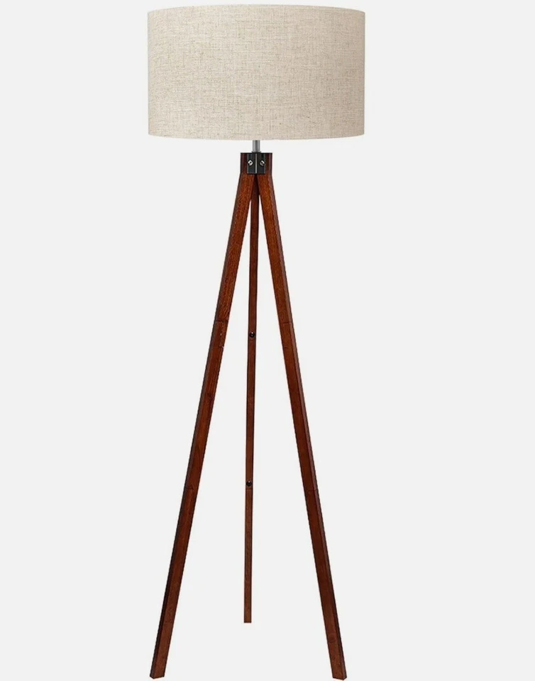 LEPOWER Wooden Tripod Floor Lamp, Mid Century Standing Lamp Modern Design - Image 2 of 4